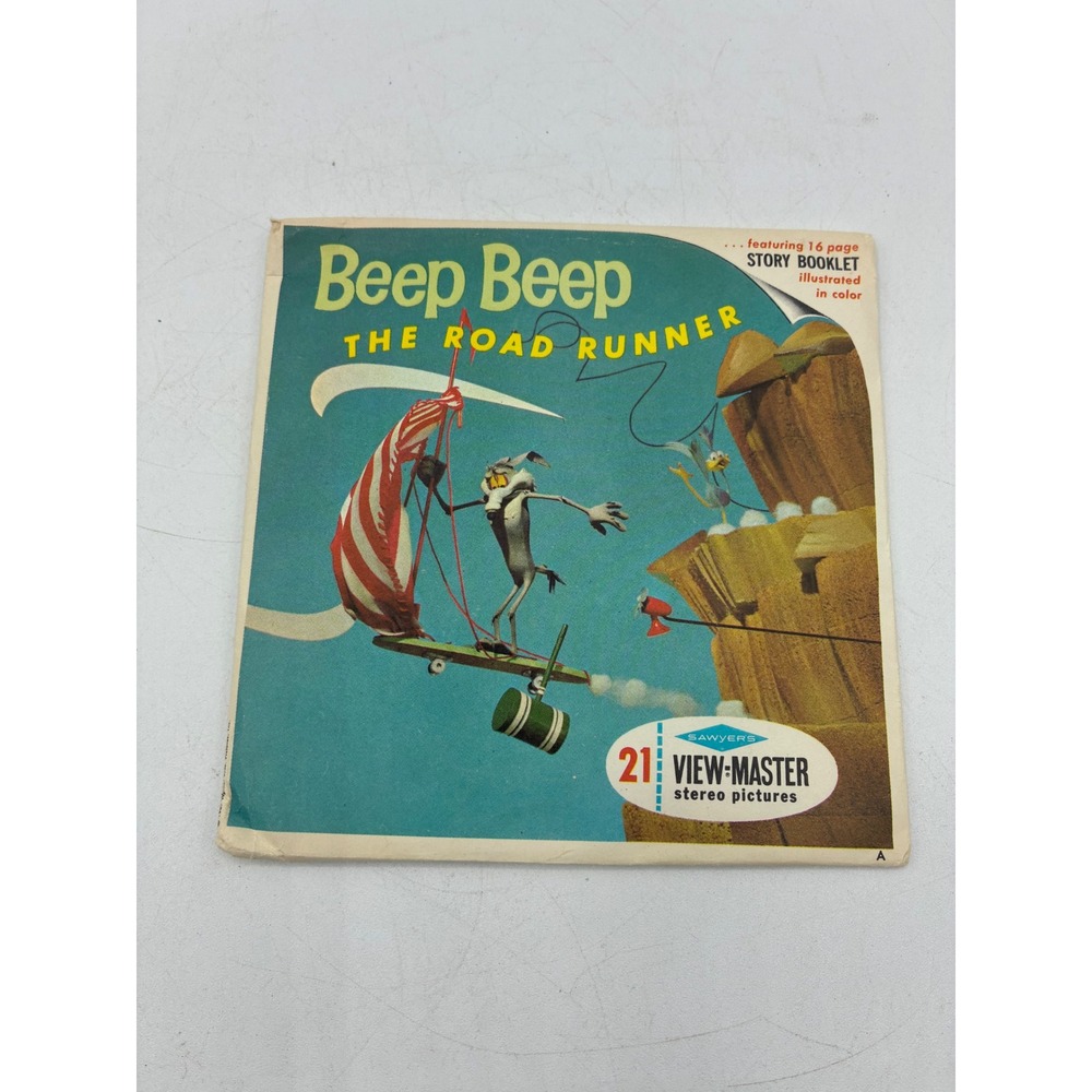 Vintage 1967 Road Runner View-Master 3 Reel Set B538 Sawyer's GAF Story Booklet